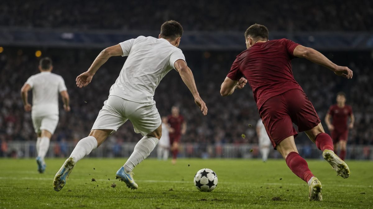 Football scene accompanying: Real Madrid RB Leipzig 4-1: Mourinho’s side win again in Champions League