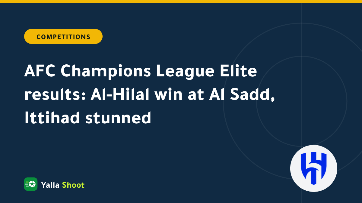Illustrated cover of the AFC Champions League Elite with scorelines from the West and East regions