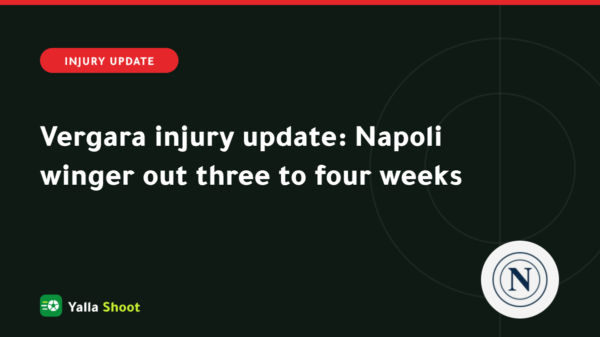 Illustrated cover of Napoli winger Antonio Vergara holding his right calf during an Italy international match