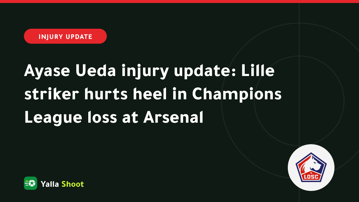 Illustrated cover of a Lille striker limping off the pitch during a Champions League night in London