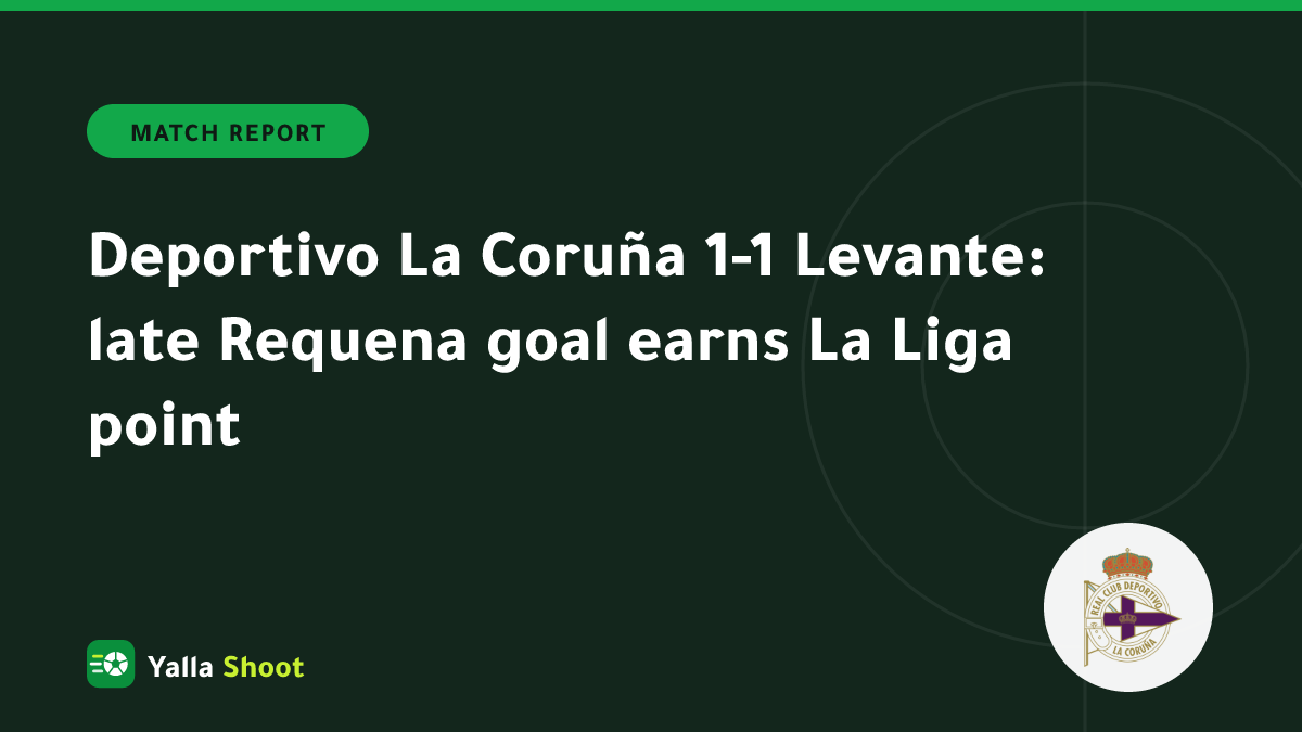 Illustrated cover of Deportivo La Coruña and Levante players competing for the ball at Estadio de Riazor