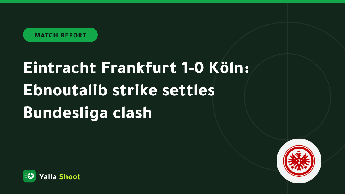 Illustrated cover of Eintracht Frankfurt and Köln players battling at Deutsche Bank Park in the Bundesliga