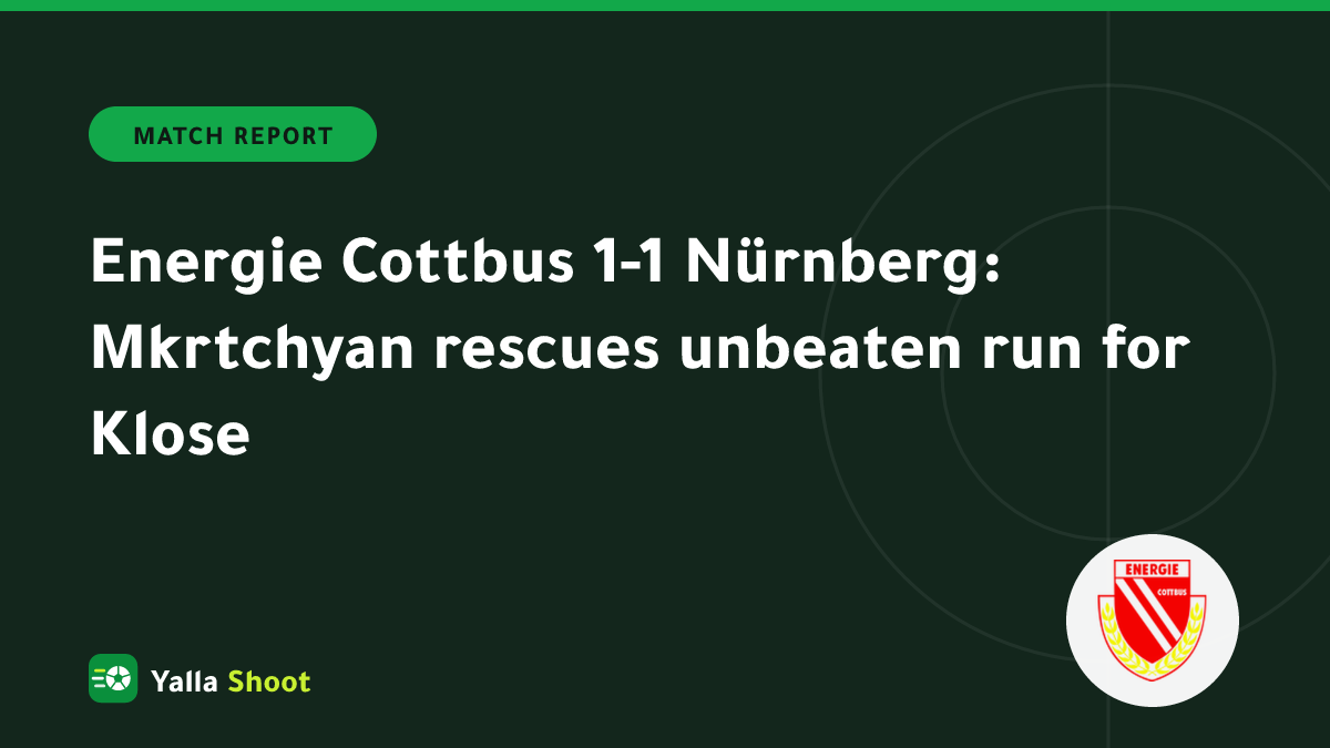 Illustrated cover of Energie Cottbus and Nürnberg players competing in a 1-1 draw in the 2. Bundesliga