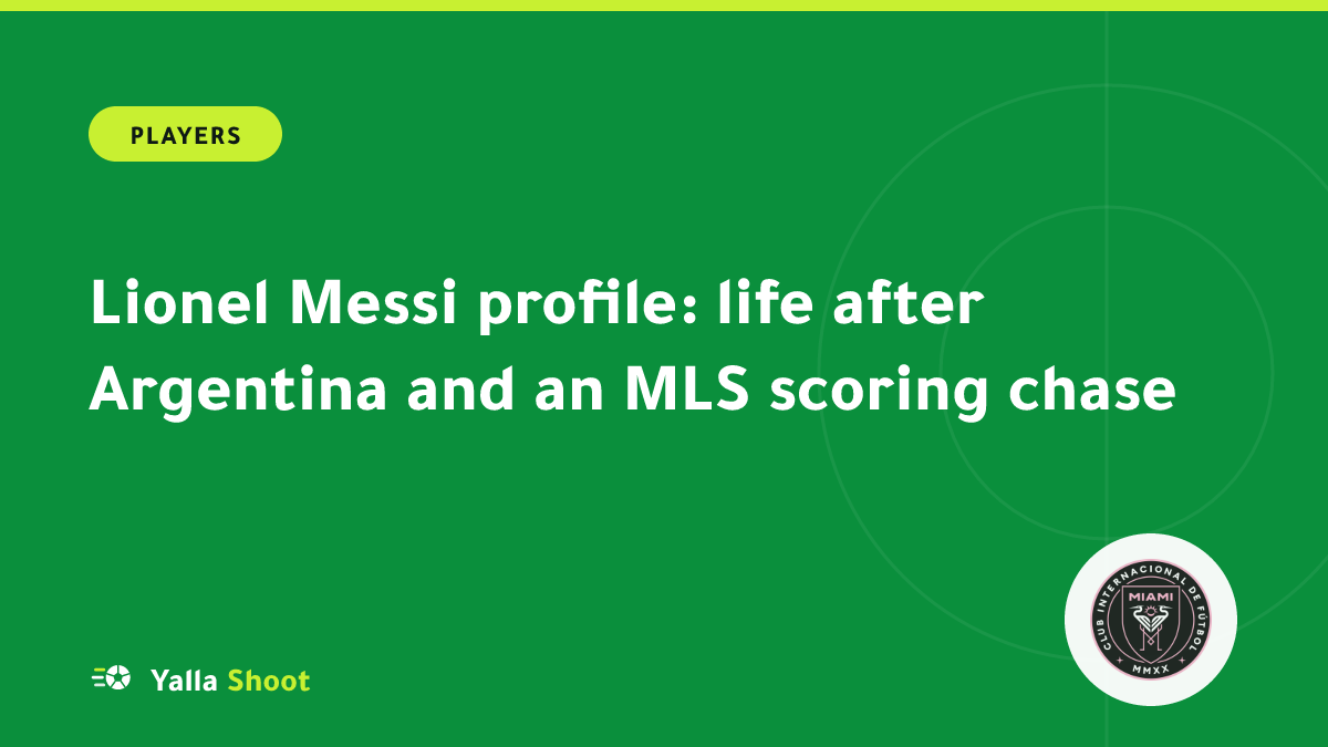 Illustrated cover of Lionel Messi in an Inter Miami shirt waving to supporters