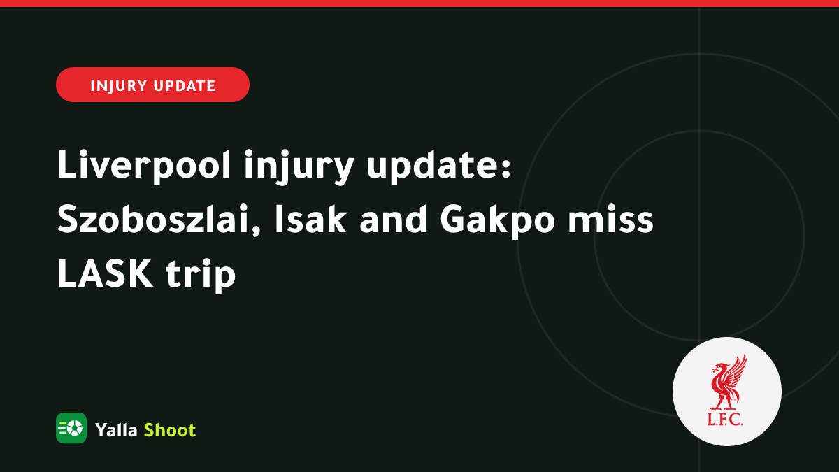 Illustrated cover of Liverpool players Szoboszlai, Isak and Gakpo on the treatment table before a Champions League trip