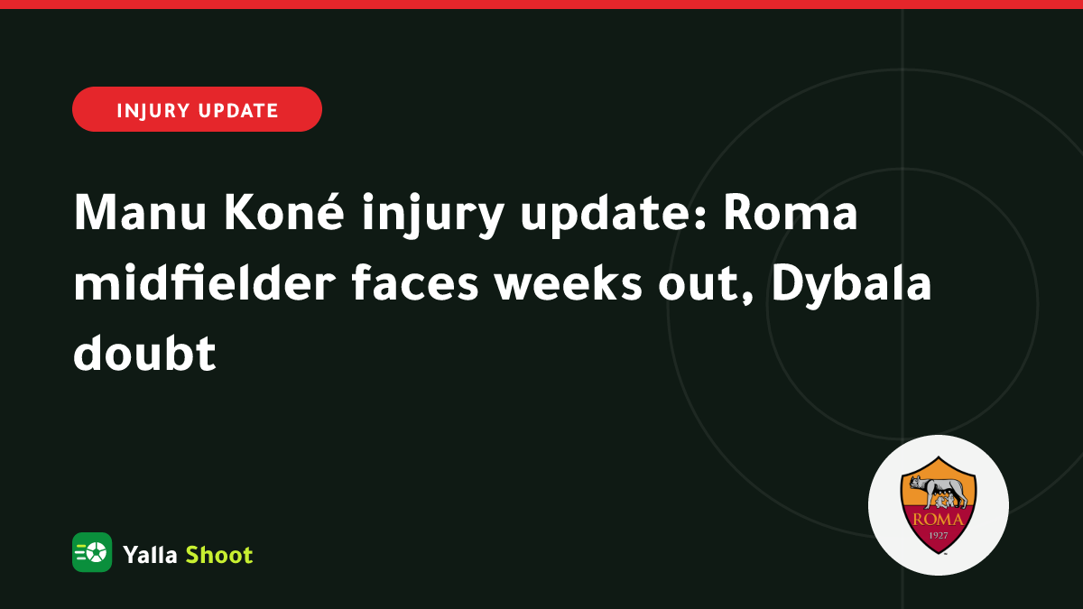 Illustrated cover of a Roma midfielder holding his left thigh at the Stadio Olimpico with a medical cross icon