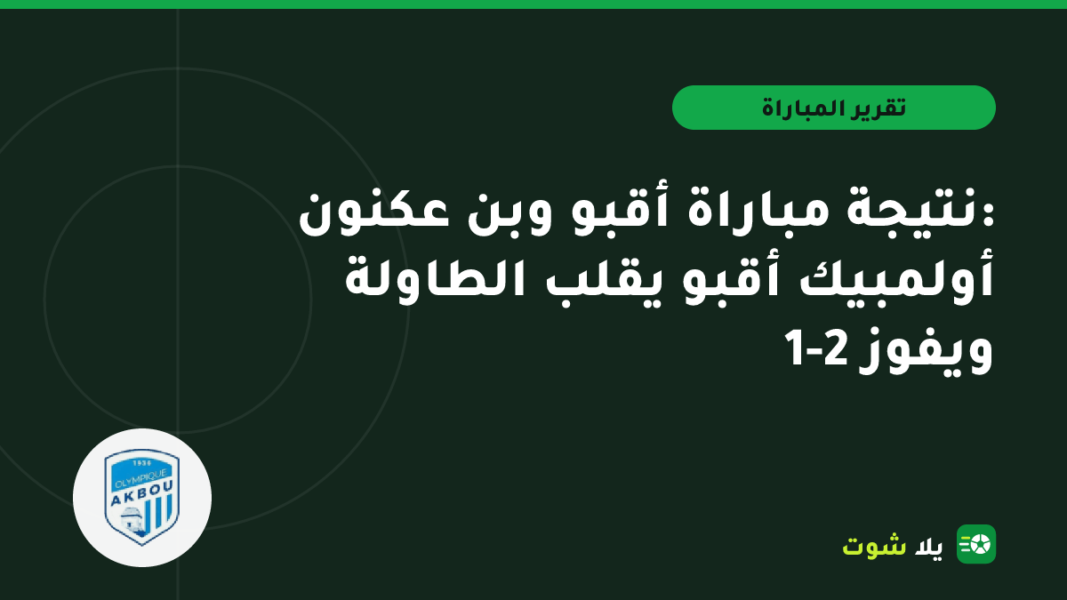 غلاف توضيحي للاعبي أولمبيك أقبو يحتفلون بالفوز على بن عكنون في الدوري الجزائري
